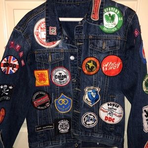 Hip-hop Denim Jacket Men's Jacket Patch Designs